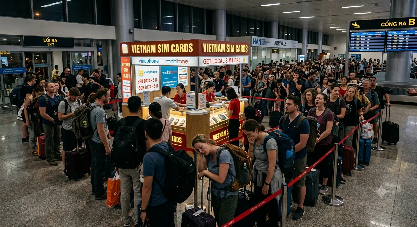 SIM card counters at Vietnam airports: prices and pitfalls